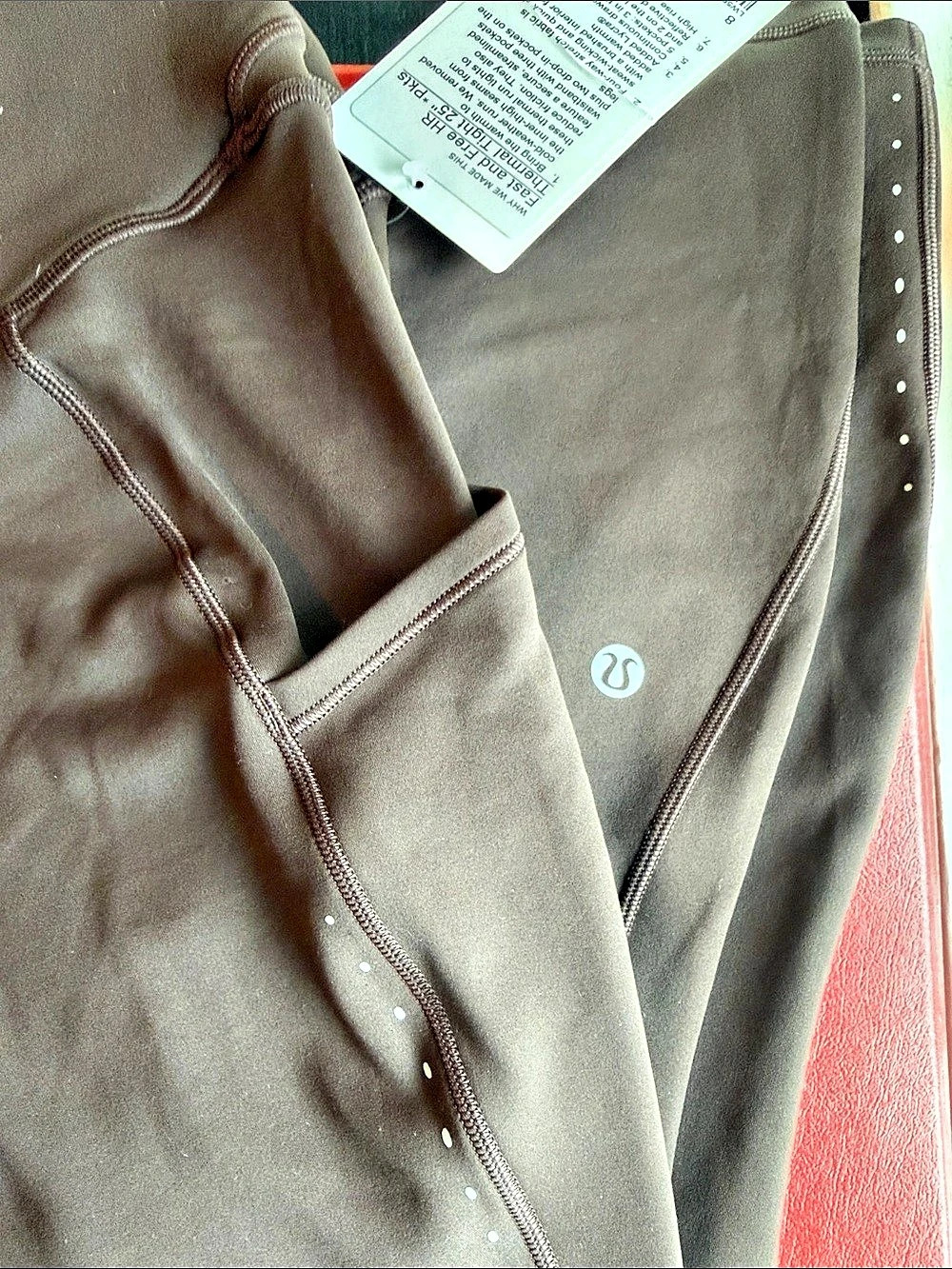 lululemon Designed to Move Athletic Leggings in Brown Size 8 NWT